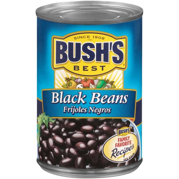 Mejores frijoles negros originales de Bush, lata de 15 oz, paquete de 12 - 01881