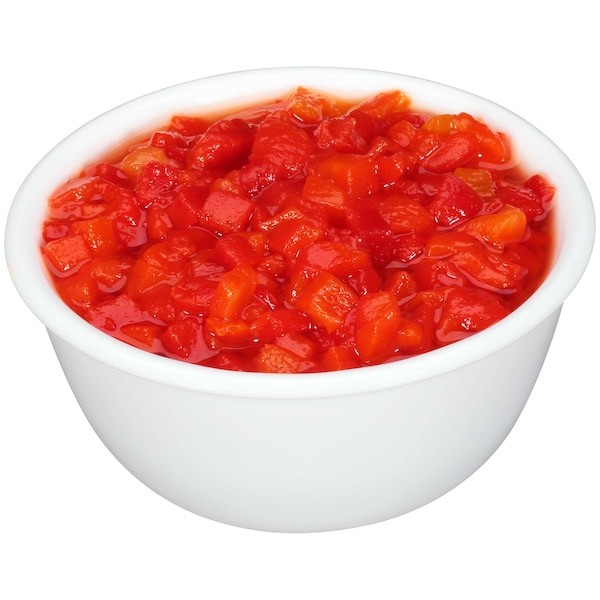 Dunbar Dunbar Diced Red Peeled Pimento 102 oz., PK6 - 07024603060001

Dunbar Dunbar Pimiento Rojo Pelado y Picado 102 oz., Paquete de 6 - 07024603060001