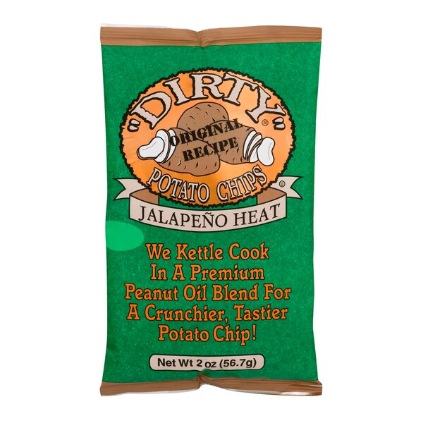 Papas fritas sucias con jalapeño picante Papa fritas sucias con jalapeño picante 2 oz., Paquete de 25 - 52002