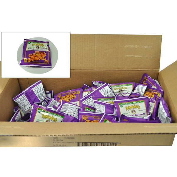 Galletas de Conejito Cheddar Orgánicas K-12 de Annies Annie's en Bolsa de 0.75 oz, Paquete de 100 - 13562-49828