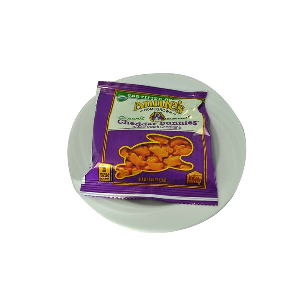 Galletas de Conejito Cheddar Orgánicas K-12 de Annies Annie's en Bolsa de 0.75 oz, Paquete de 100 - 13562-49828