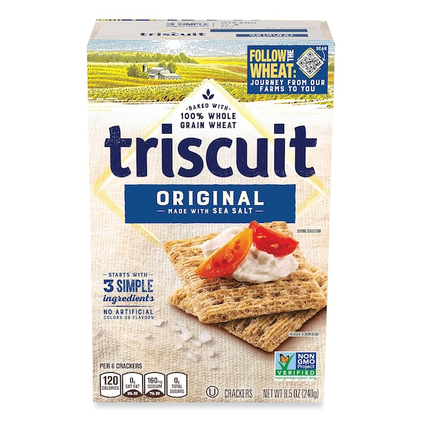 Triscuit Crackers Originales con Sal Marina, Caja de 8.5 oz, Paquete de 4 - 44000052973