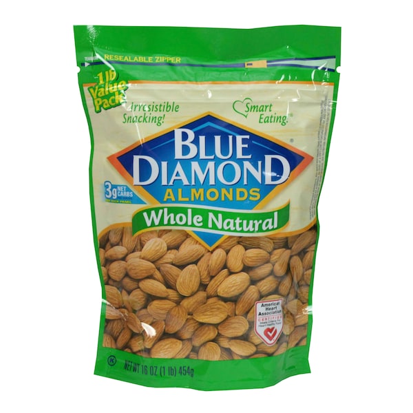 Almendras Blue Diamond enteras naturales, paquete de 6 - 05442