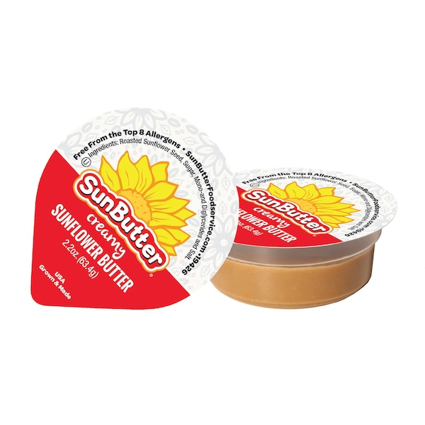 Sunbutter Suncrema Cremosa en Tazas de 2.2 oz, Paquete de 140 - 19426