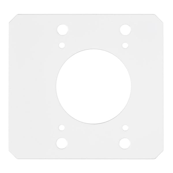 Hubbell Wiring Device-Kellems Center Sub Plate, 2 Gangs, Steel, Single Receptacle Cover - S1R10CSPE