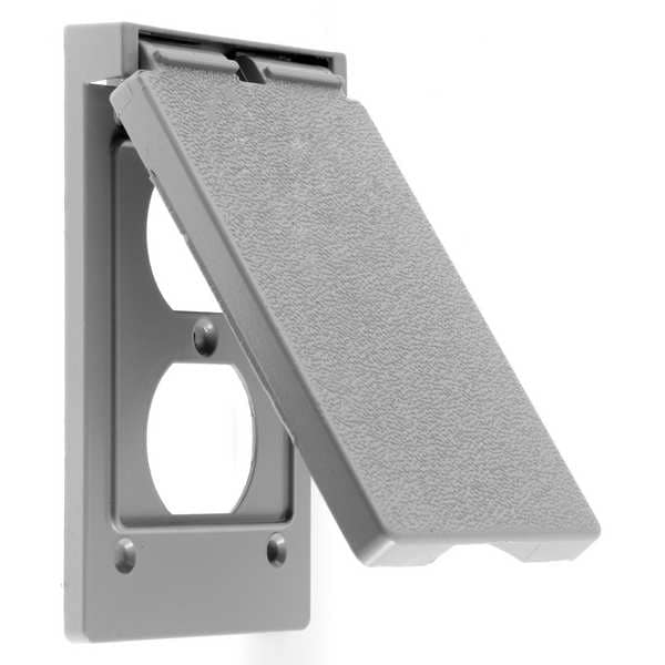 Hubbell Wiring Device-Kellems Weatherproof Cover, 1 Gang, Zinc, Cast - RW51810