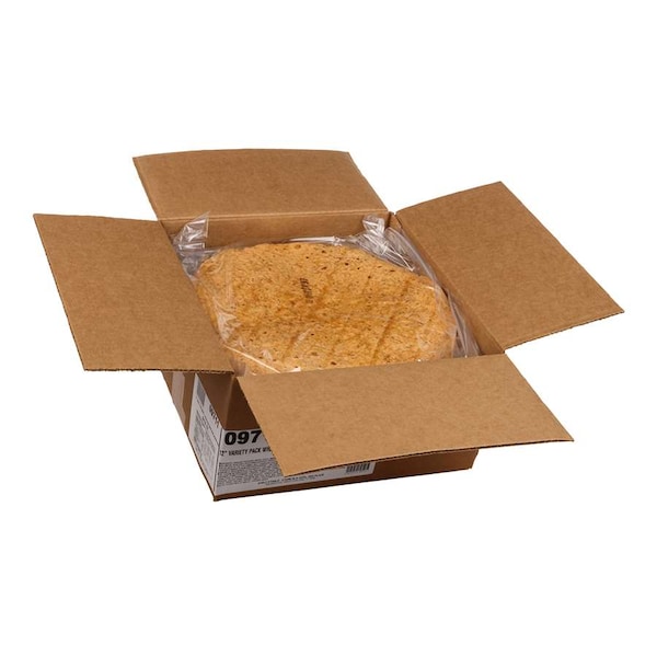 Paquete variado de Mission Foods de 12" de wraps de Ajo y Hierbas/Tomate y Albahaca/Espinaca y Hierbas, PK72 - 9711.