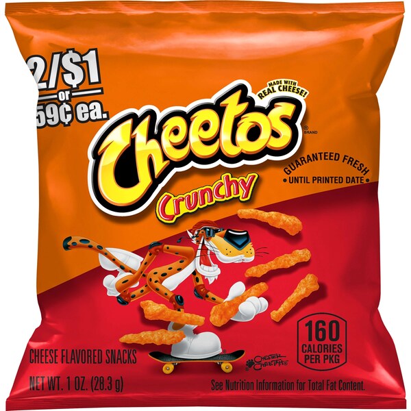 Botana de Cheetos Cheetos Crunchy sabor a Queso de 1 oz. en bolsa de plástico, paquete de 104 - 32419