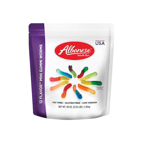 Albanese Worlds Best Gummi Worms Mini 36Oz - 53337

Mejores Gusanitos de Goma Albanese Mini 36 oz - 53337