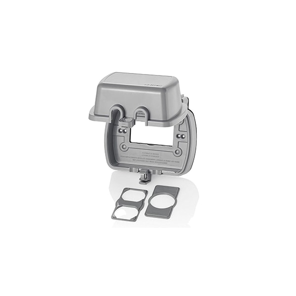 Leviton Electrical Box Cover, 1 Gang, Polycarbonate, GFCI Receptacle Cover - 5981-UGY