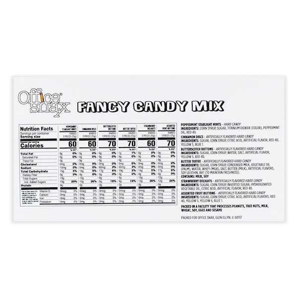 Snacks de Oficina. Assortments de dulces, Mix de dulces elegantes, Bolsa de 1 lb - 00668