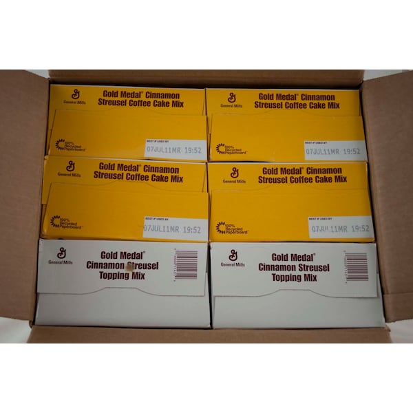 Mezcla para pastel de café con streusel de canela Gold Medal Gold Medal 4.66 lbs, paquete de 6 - 16000-11430