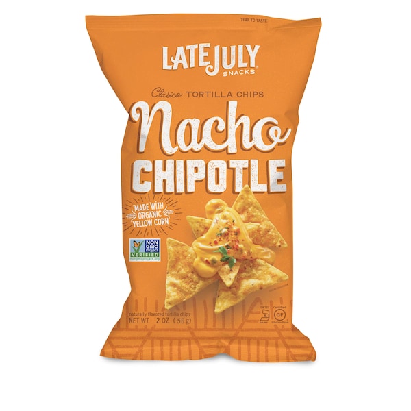 Chips de Tortilla Late July Clásicos Nacho Chipotle 2 oz., Paquete de 6 - 110446
