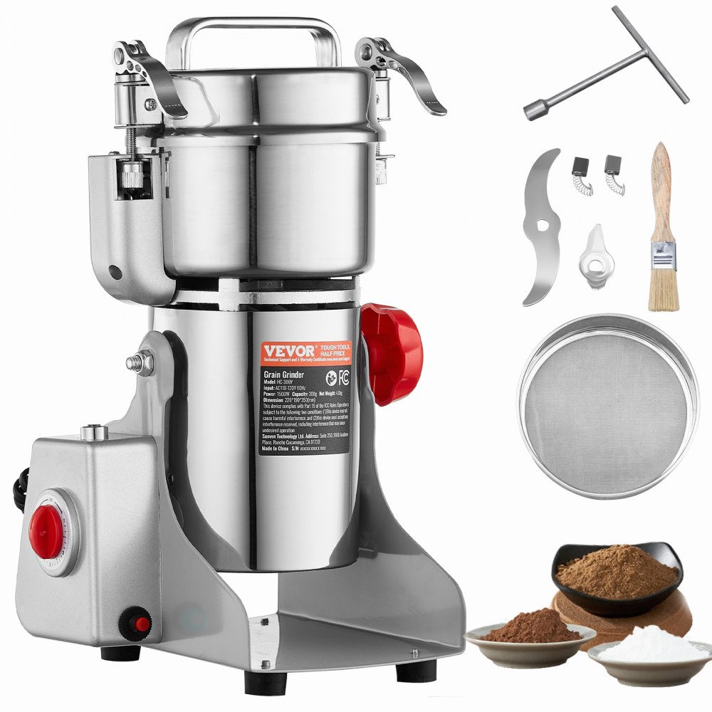 VEVOR 300g Commercial Spice Grinder Electric Grain Mill Grinder High Speed - DDDPSGWYMJ30YEEUIV1