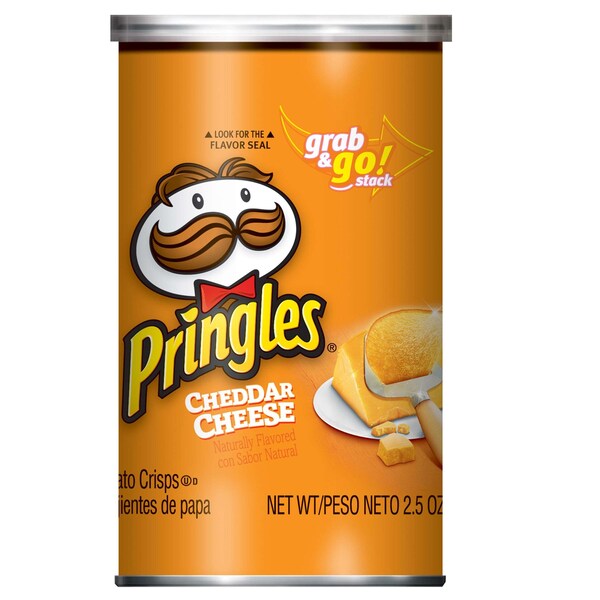 Pringles Pringles Agarra y Llévate Papa Crujiente de Queso Cheddar 2.5 oz., Paquete de 12 - 3800084561