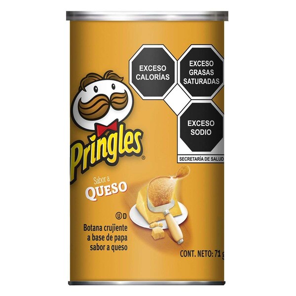 Pringles Pringles Agarra y Llévate Papa Crujiente de Queso Cheddar 2.5 oz., Paquete de 12 - 3800084561