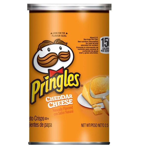 Pringles Pringles Agarra y Llévate Papa Crujiente de Queso Cheddar 2.5 oz., Paquete de 12 - 3800084561