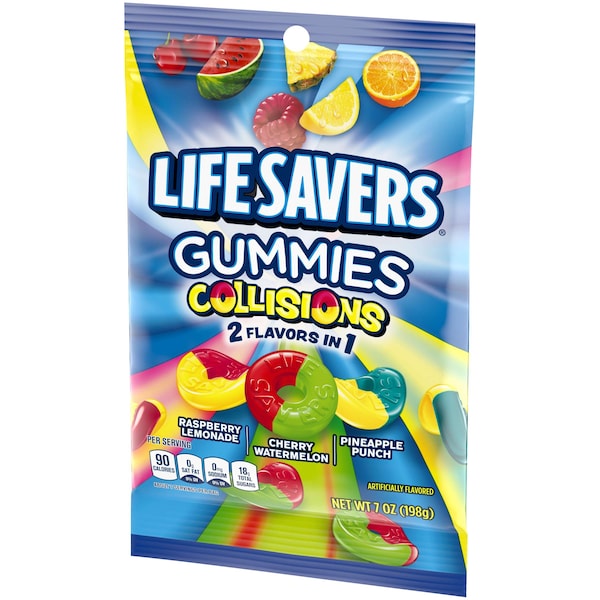Salvavidas de vida Gomitas Colisiones 7 oz. Paquete, PK12 - 355663