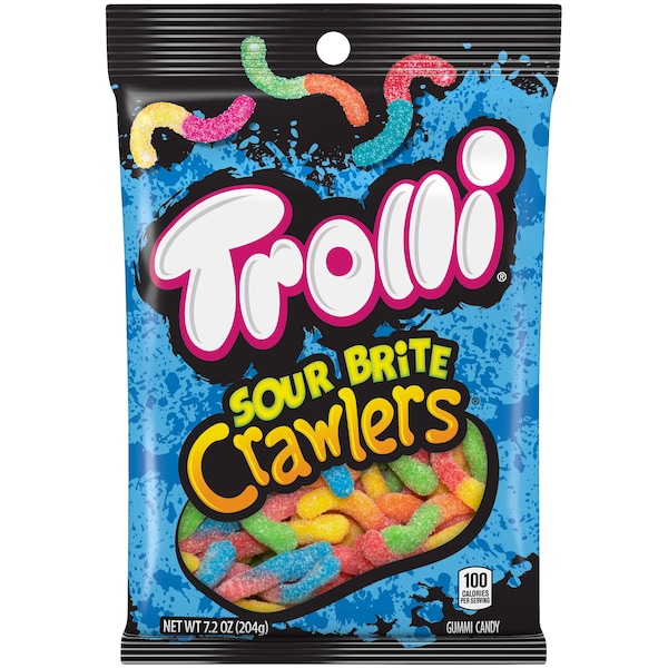 Trolli Trolli Dulce Agrio Gusanos Brillantes 6.3 oz. Paquete de Gancho, PK8 - 1623