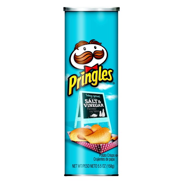 Papas Crujientes de Papa con sal y vinagre Pringles Pringles 5.5 oz., paquete de 14 - 3800013859