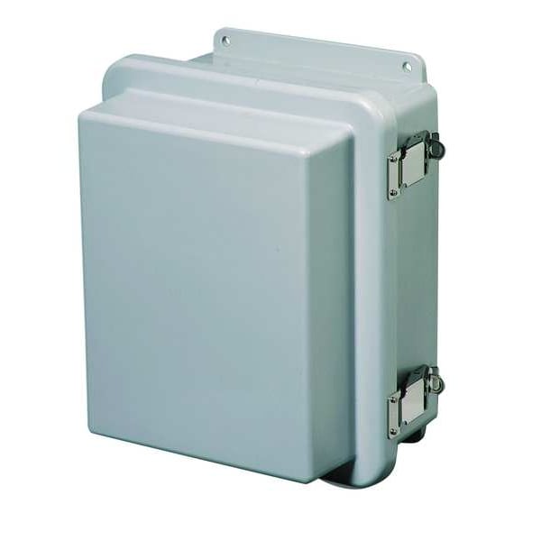 Wiegmann Fiberglass Electrical Enclosures, 5.84 in H, 5.95 in D, 4 in W, NEMA 4X, 6P, 12, Hinged - HW-RHJ60405CHQR