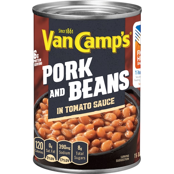 Van De Kamps Van Camp's Frijoles con Cerdo de 15 oz., Paquete de 24 - 5200002027.
