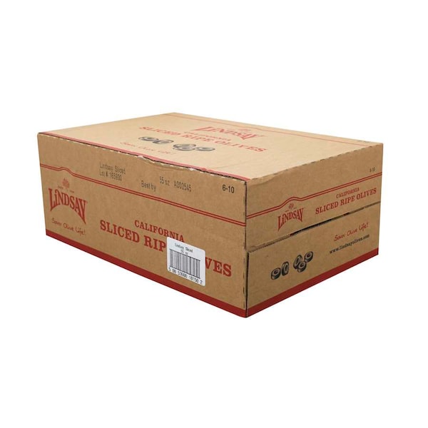 Lindsay Lindsay Aceitunas Negras en Rodajas Maduro 55 oz., Paquete de 6 - A002545