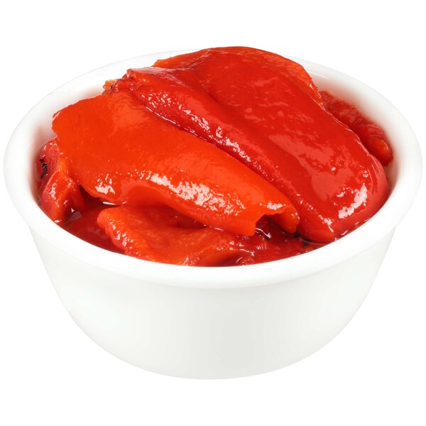 Pimientos rojos Dunbar Pepper Bell pelados y asados a fuego, paquete de 12 - 01013411120001.