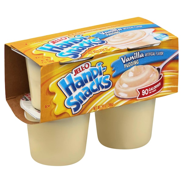 Agarra y disfruta: Copa de pudding de vainilla Grab 'N Snack de 14 oz., paquete de 12 - 10043000827519