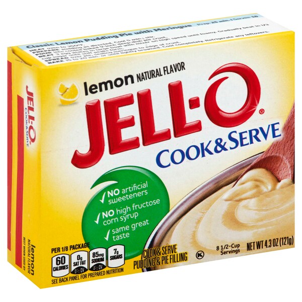 Jell-O Relleno de Pudín y Pay de Limón 4.3 oz., PK24 - 10043000206963