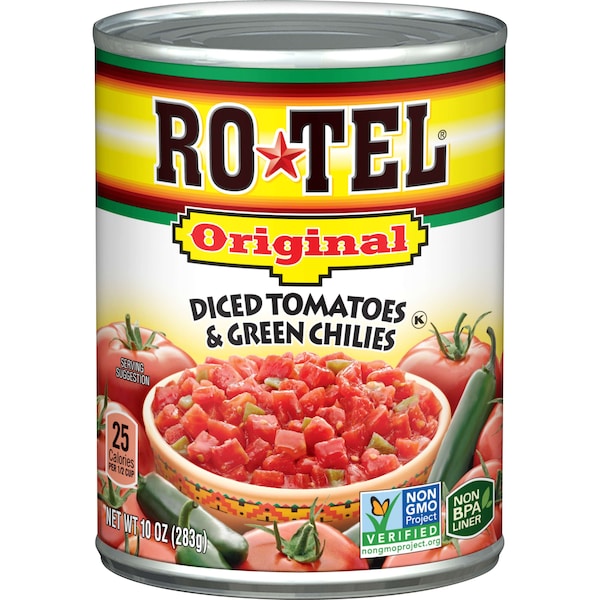 Tomates Ro-Tel con Chile Verde 10 oz., paquete de 24 - 6414428243.