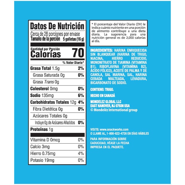 Galletas Premium Crackers Kosher de Nabisco en caja de 1 lb, paquete de 12 - 00057