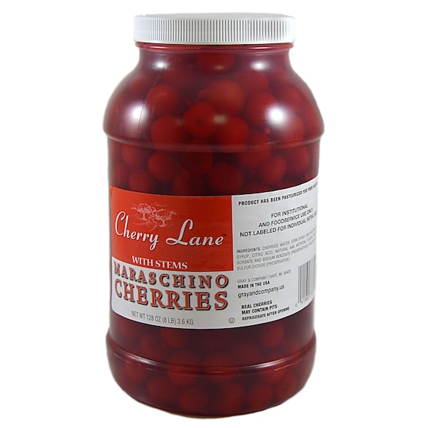 Cereza Cherry Lane Maraschino con Tallo 1 gal., paquete de 4 - F004158077877