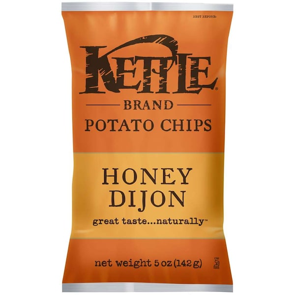 Kettle Foods Papas Fritas de Papa con Miel y Mostaza Dijon de 5 oz., Paquete de 15 - 424711