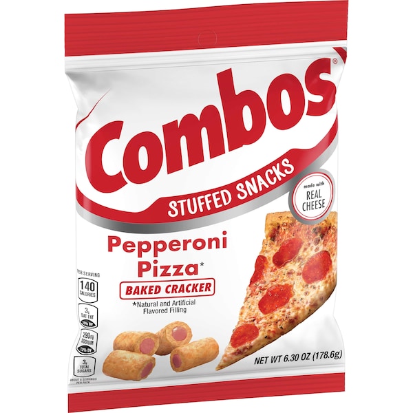 Combos Pepperoni Cracker Combo Snack, Bolsa de 6.3 oz, paquete de 12 - 273757
