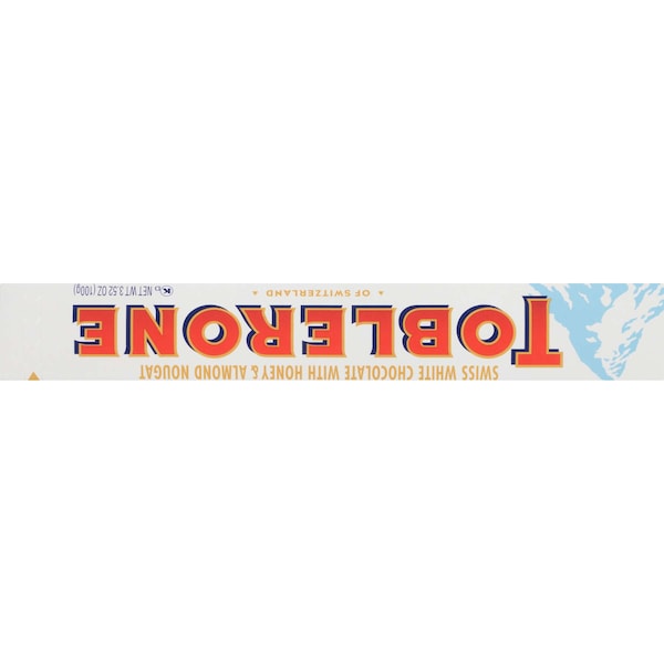 Toblerone 3.52 oz. Barra de Chocolate Blanco Toblerone, PK80 - 549