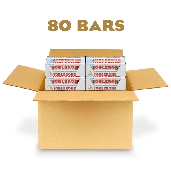 Toblerone 3.52 oz. Barra de Chocolate Blanco Toblerone, PK80 - 549