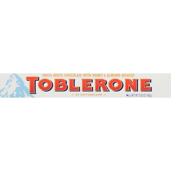 Toblerone 3.52 oz. Barra de Chocolate Blanco Toblerone, PK80 - 549
