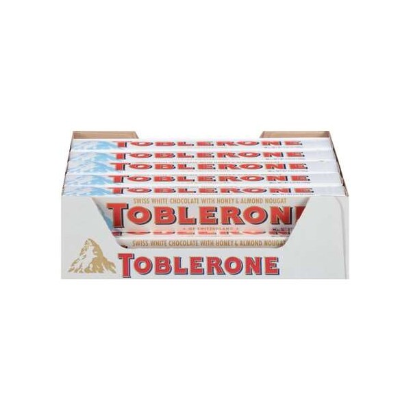 Toblerone 3.52 oz. Barra de Chocolate Blanco Toblerone, PK80 - 549