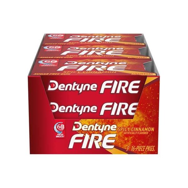 Chicle Dentyne Dentyne Canela Fuego Singles, 16 piezas, PK162 - 31508