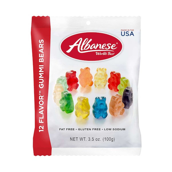 Los mejores ositos de goma de 12 sabores del mundo Albanese Worlds Best Albanese World's Best 3.5 oz. Bolsa, paquete de 12 - 53450.