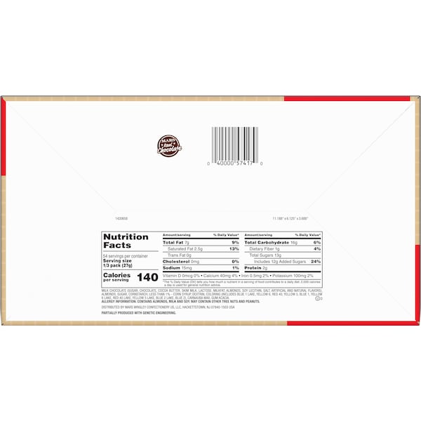M&Ms M&M's Almendra Tamaño Compartir 2.83 oz. Bolsa, PK108 - 270394