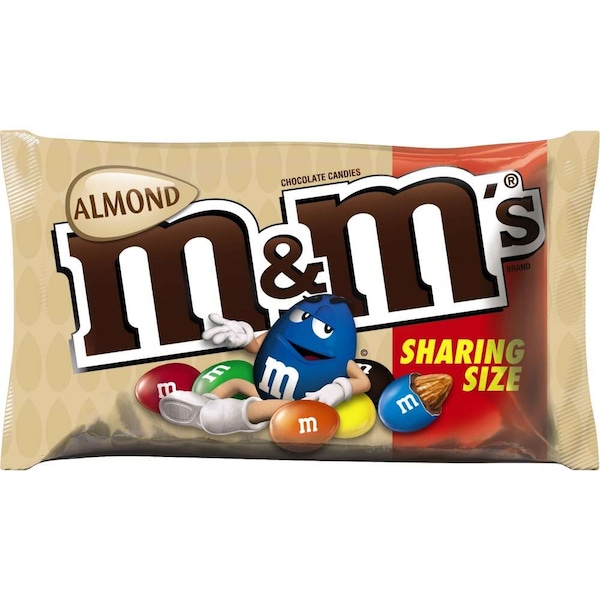 M&Ms M&M's Almendra Tamaño Compartir 2.83 oz. Bolsa, PK108 - 270394