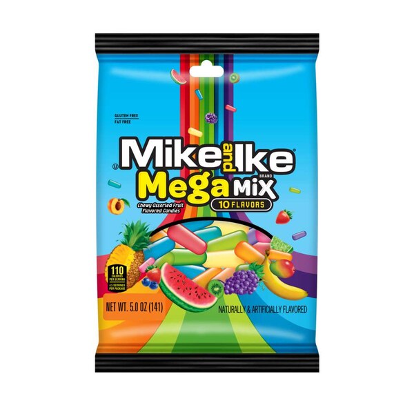 Mike & Ike Mega Mix en bolsa de 5 oz., Paquete de 12 - 7097049258