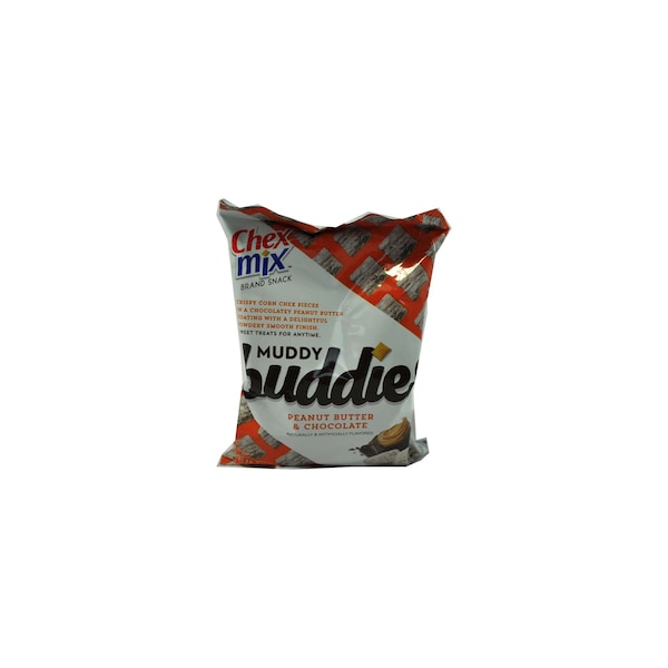 Mezcla de bocadillos Muddy Buddies Chex Mix de mantequilla de cacahuate y chocolate de 4.5 oz., PK7 - 16000-14852.