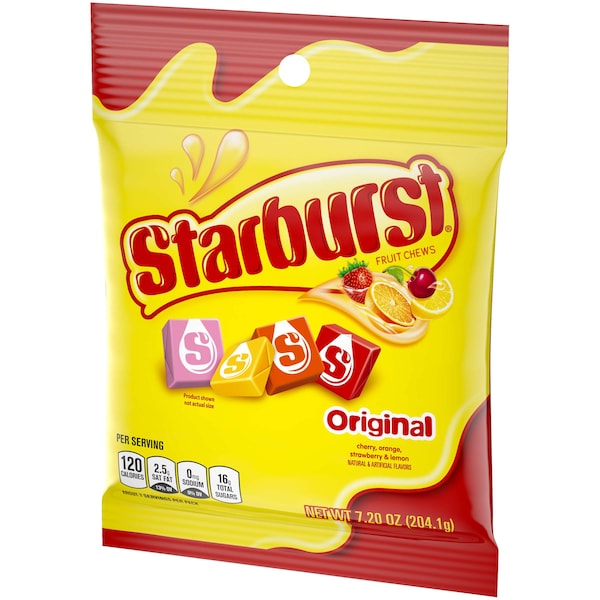 Starburst Dulce de Frutas Original, Caramelo de 7.2 oz., Paquete de 12 - 159329