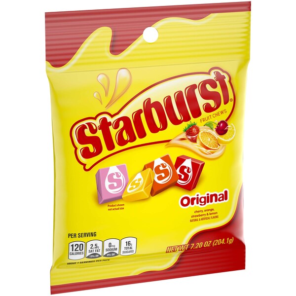 Starburst Dulce de Frutas Original, Caramelo de 7.2 oz., Paquete de 12 - 159329