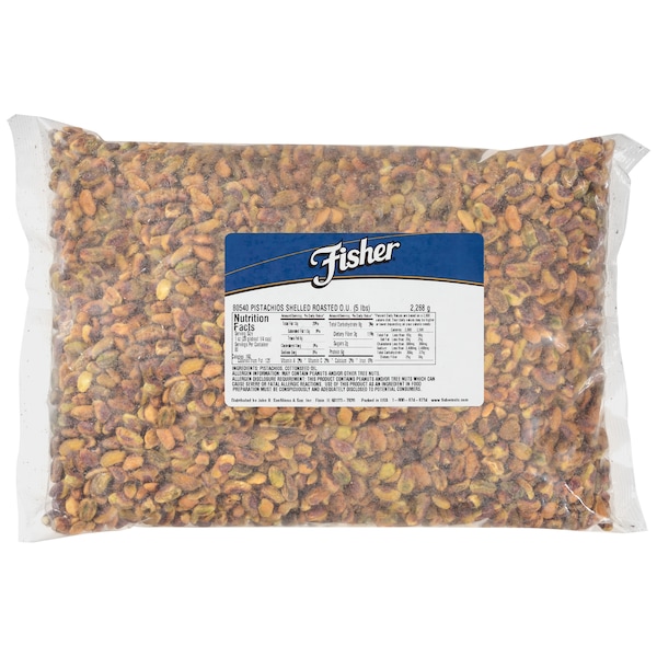 Pistaches sin cáscara Fisher Fisher asados sin sal 5lbs - 80540
