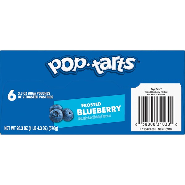 Kelloggs Pop-Tarts Frosted Open & Fold Display Blueberry Pastry 2 Count, PK72 - 3800022403

Kellogg's Pop-Tarts, exhibidor desplegable y plegable, repostería de arándano glaseado, paquete de 2, PK72 - 3800022403