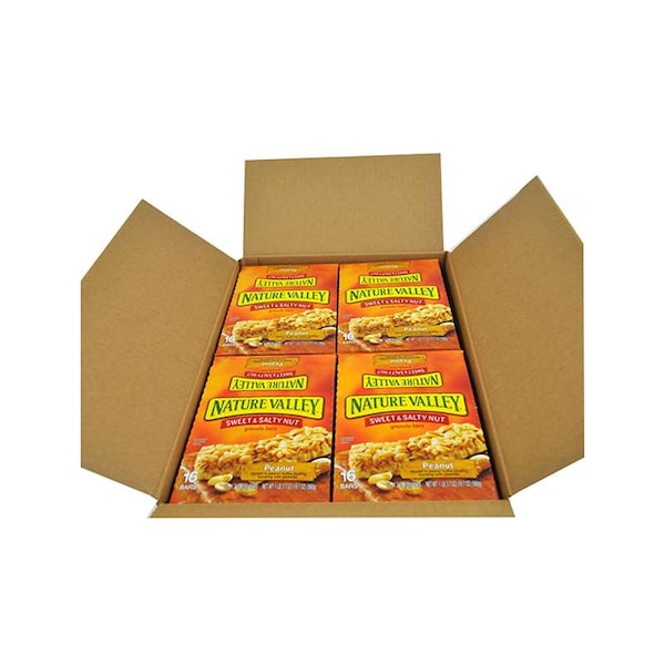 Barras de granola de cacahuate Nature Valley Sweet And Salty Nut de 1.2 oz., paquete de 128 - 16000-42067.